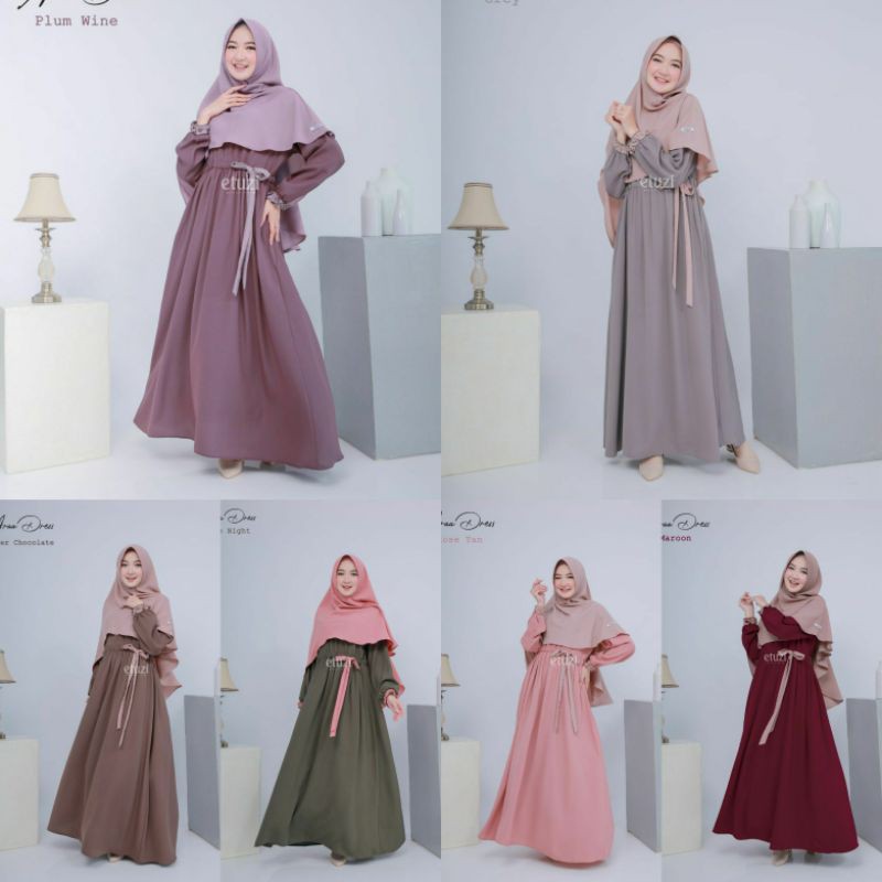 Gamis Araa/Dress Remaja/Busui Syari Bahan Wollycrepe by Etuzi