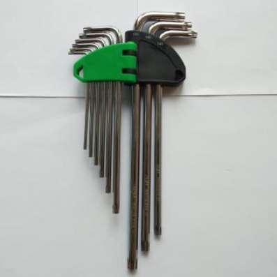 TORX KEY SET/KUNCI L SET BINTANG TEKIRO 9PCS/Tekiro kunci L bintang set lubang 9pc / tamper Torx key set 9pc KUNCI L LONG SET/ KUNCI L SET