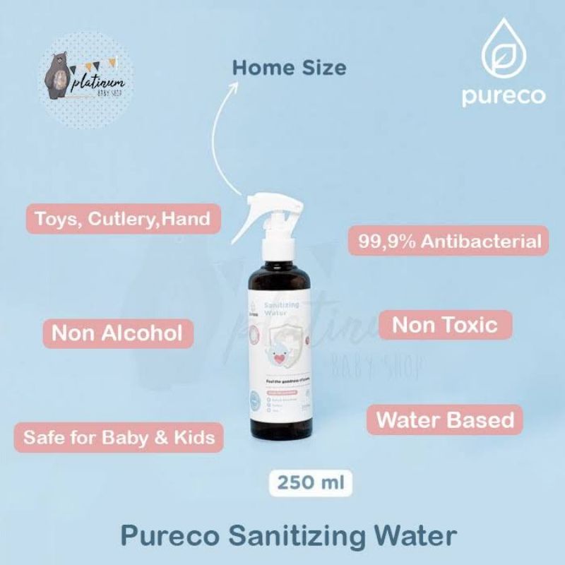 Pureco Sanitizing Water Antibacterial Baby - Pureco Sterill Alat Makanan Bayi - Antiseptik Spray Food Grade Bayi