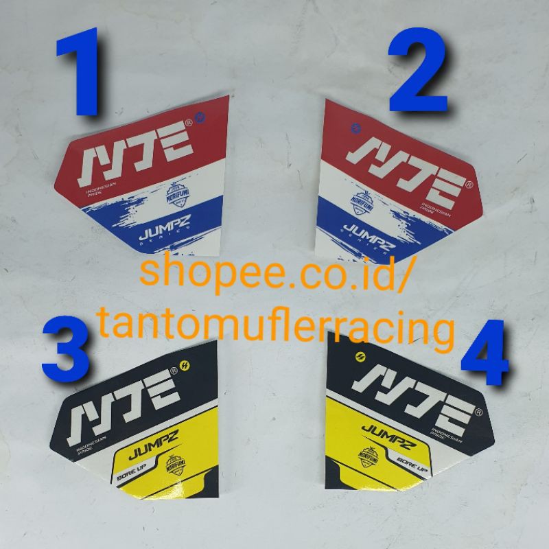 STIKER KNALPOT VIRAL TAHAN LAMA BAHAN VYNIL TAHAN PANAS DAN TAHAN AIR NORIFUMI JUMPZ JUMPZ BORE UP