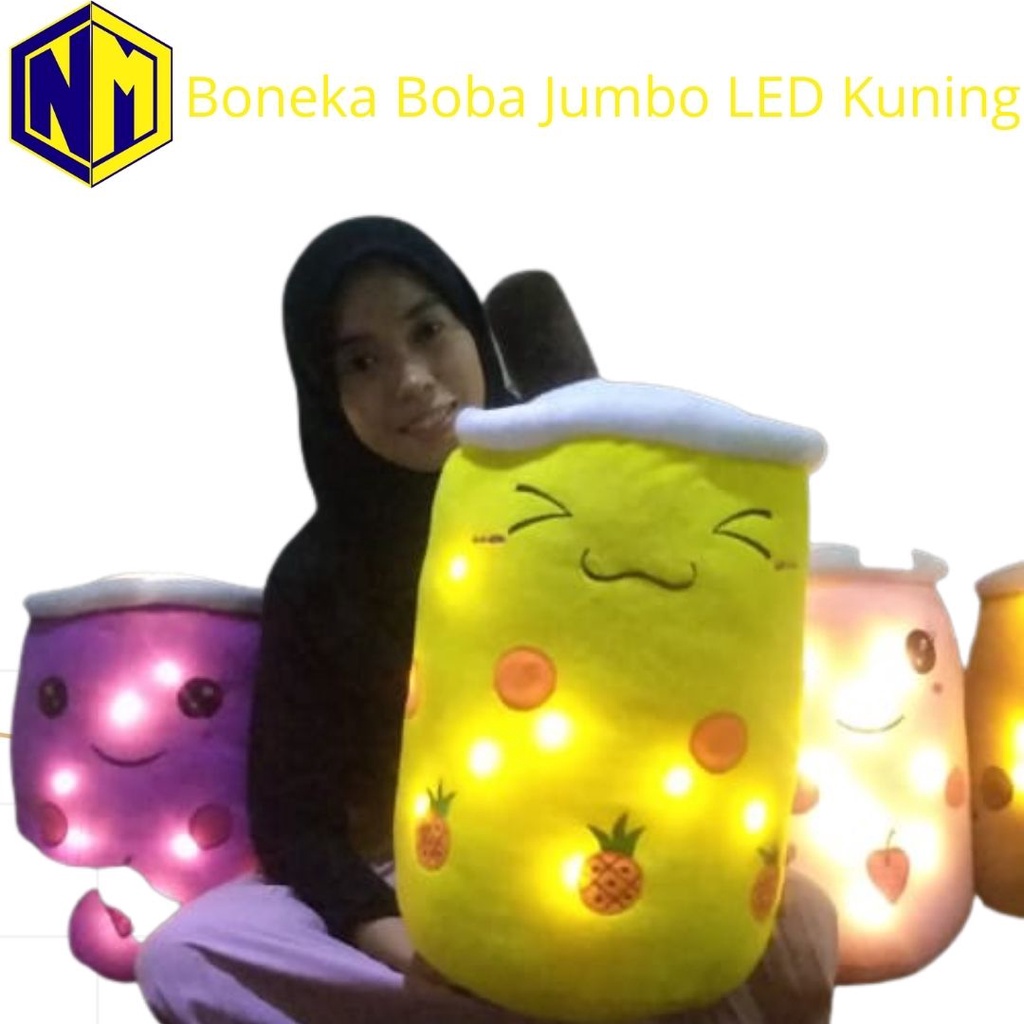 Bantal Boba Jumbo Sebesar Galon Boneka Boba Besar lampu LED Berlabel SNI Harga Murahbgt