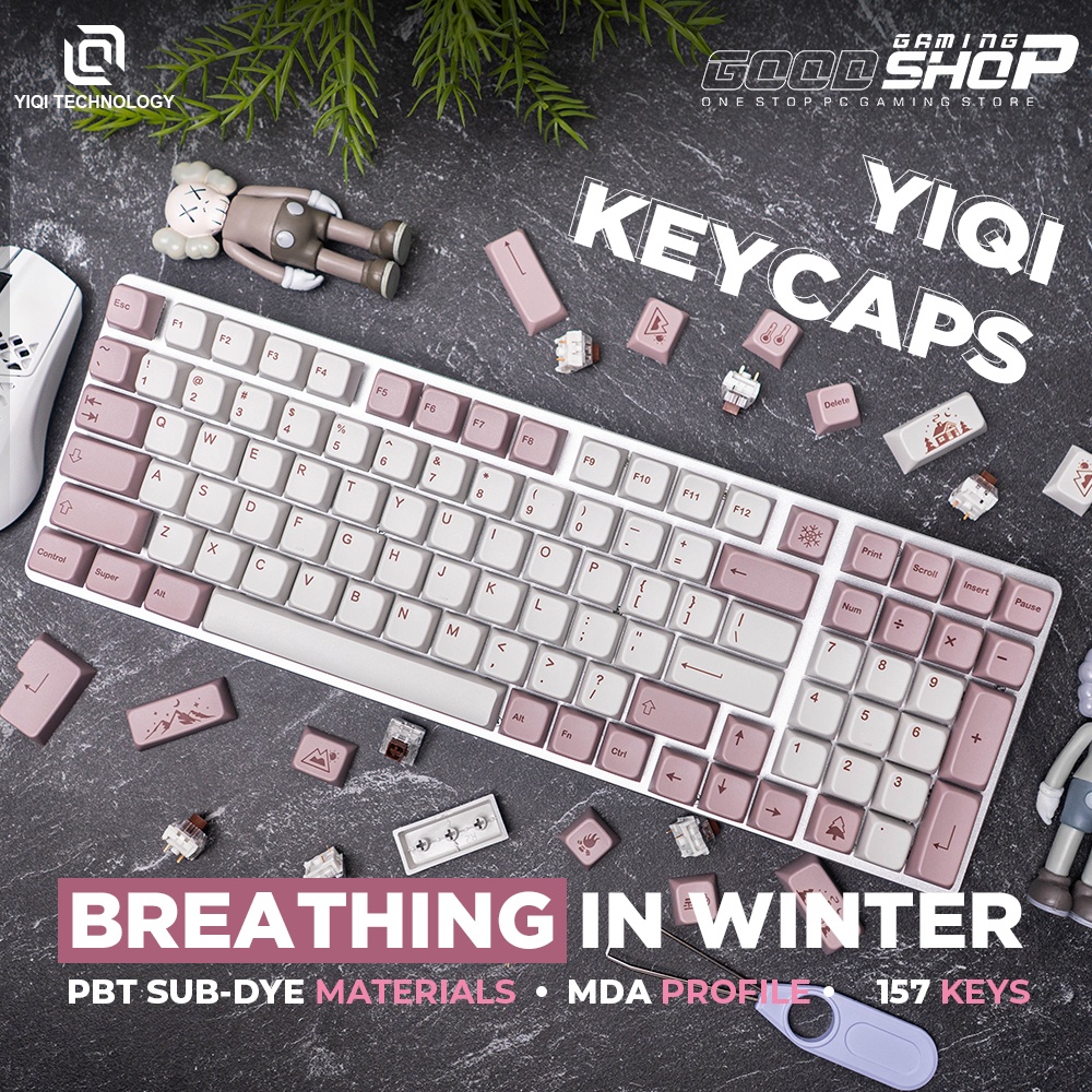 YIQI Keycaps Breathing in winter PBT Dye Sub XDA Profile