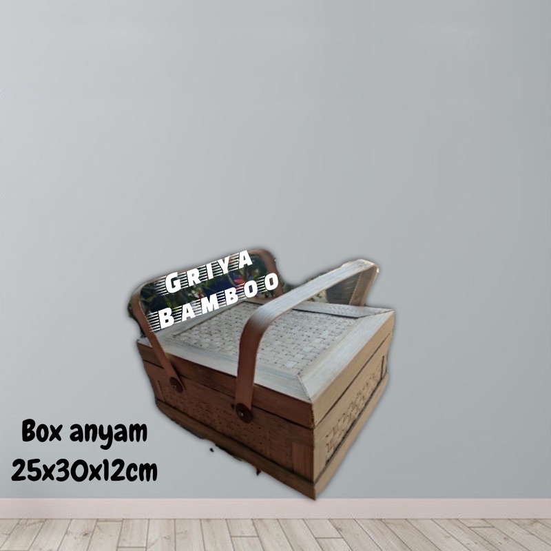 BOX BAMBU 25x30 / HAMPERS BAMBU / BOX HAMPERS / BOX ANYAM / BOX HANTARAN
