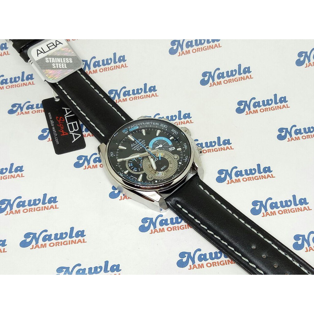 Alba Quartz AU2193X1 Chronograph Leather – Jam Tangan Pria AU2193