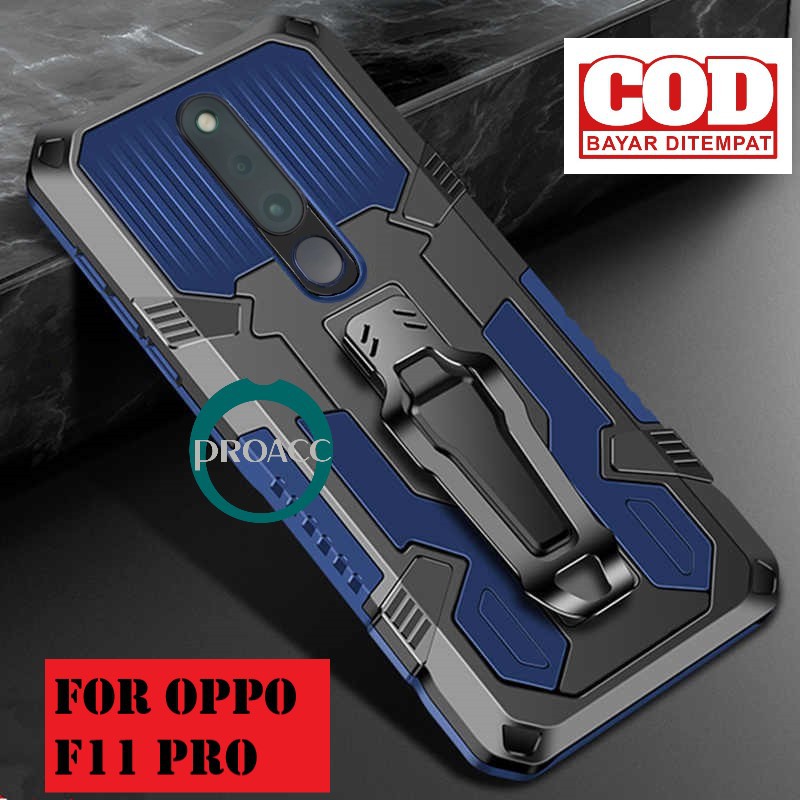 CASE HP KICKSTANDING CLIP FOR OPPO F11 PRO CASING HP ROBOT CASE ARMOR KESING HP PELINDUNG HP