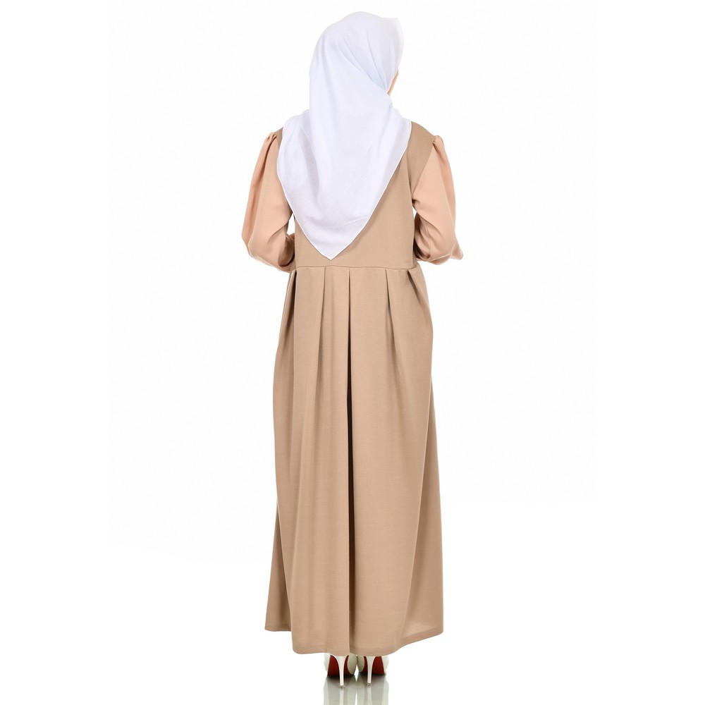 Mybamus Tisha Plit Dress Khaki M15932 R29S1 - Gamis Muslim-6