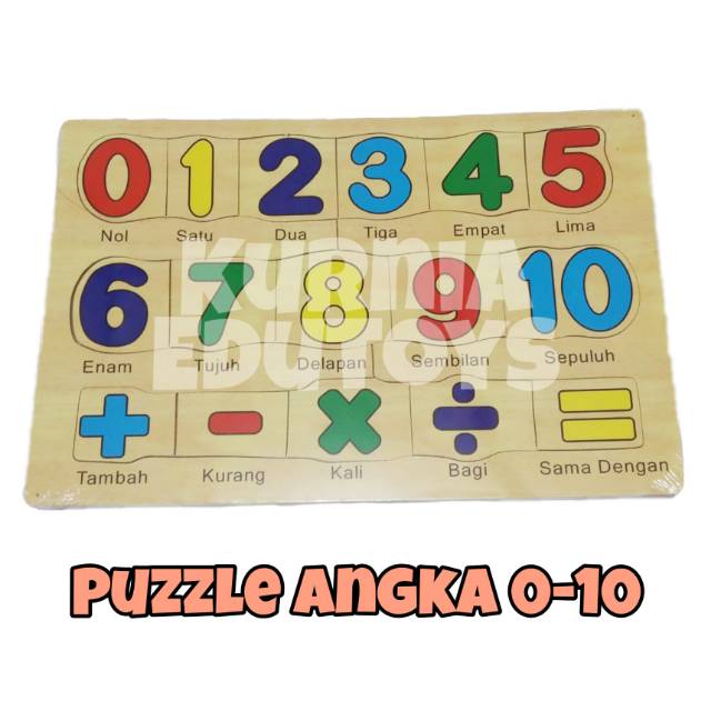 Puzzle Stiker Angka 0-10