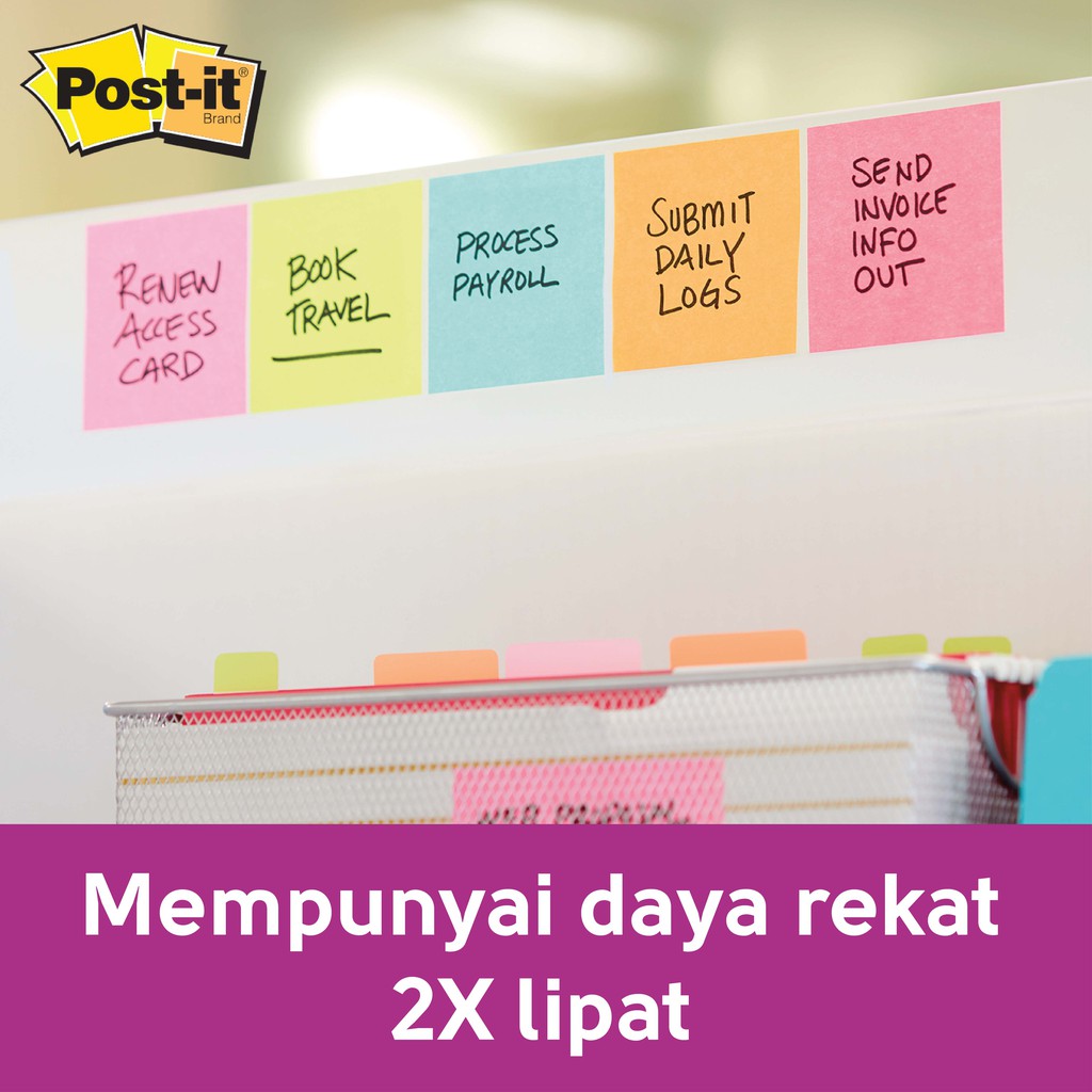 3M Post-it Memo Tempel 390 Lembar 7.6 x 7.6 Miami Collection 654-SSMIA-1