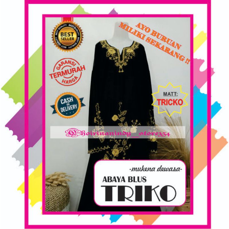 [COD] MUKENA DEWASA BLUS TRIKO SIZE L