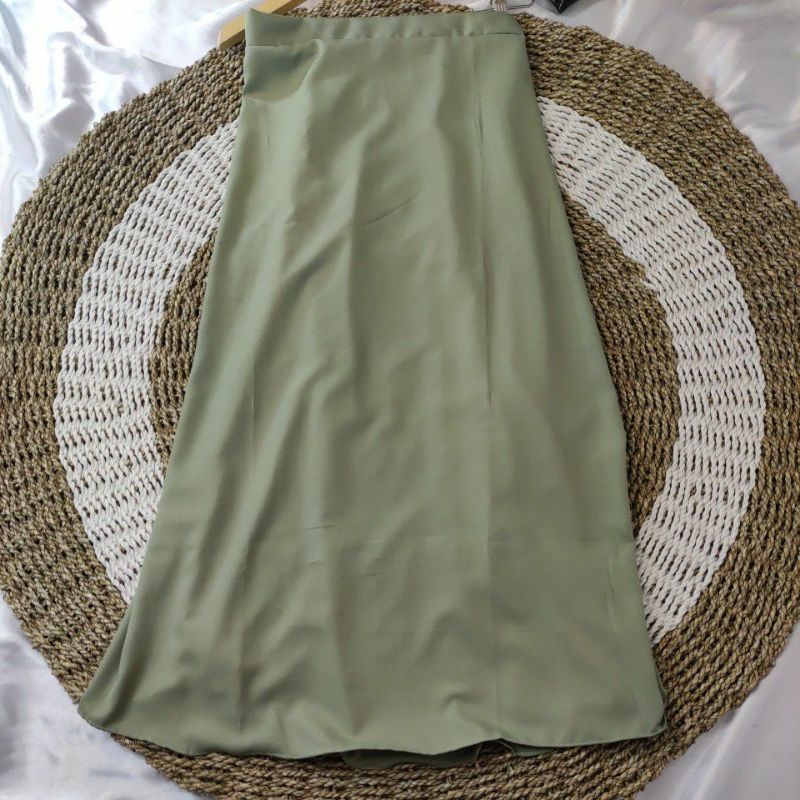 SKIRT SHAKILA A-LINE/ROK SERUT SHAKILA PREMIUM.Flare A-line.korean stlye. pakaian wanita fashion modis terupdate-ROK SAKILA MINT