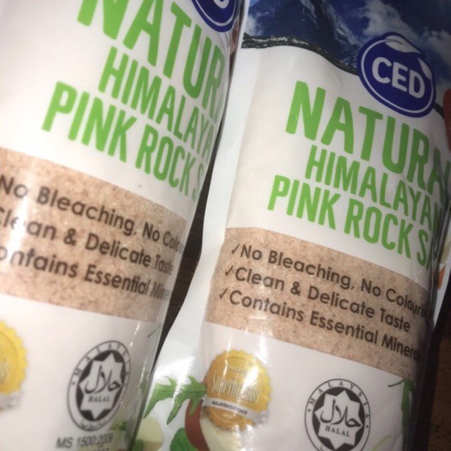 

Natural Himalayan Pink Rock Salt CED 500gr Garam Pink