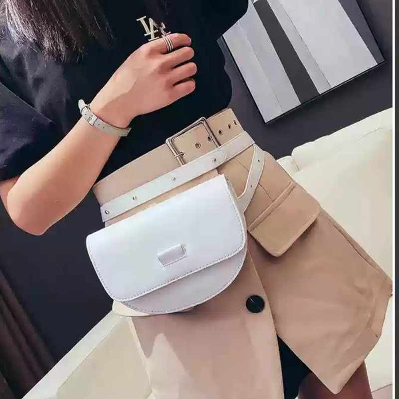 tas wanita pinggang import murah fashion lucu slingbag cewek kulit pu terbaru2020