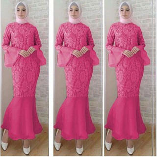  Baju  Kebaya  Brokat Modern Set Rok Bahan Katun Simpel 