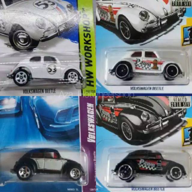 Hot Wheels Volkswagen VW Beetle herbie the love bug Pawn checkmate putih hitam hotwheels