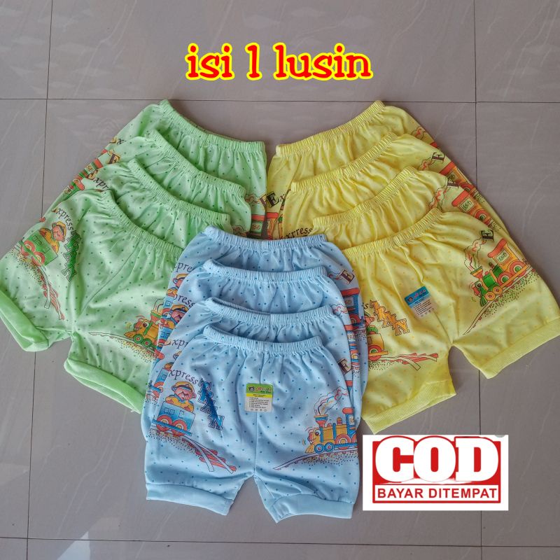 celana bayi PENDEK sablon 12pcs