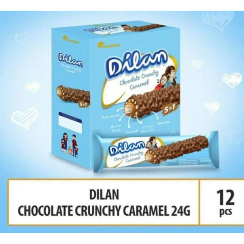 

BOX Dilan Crunchy Choco Caramel Isi 12 Pcs