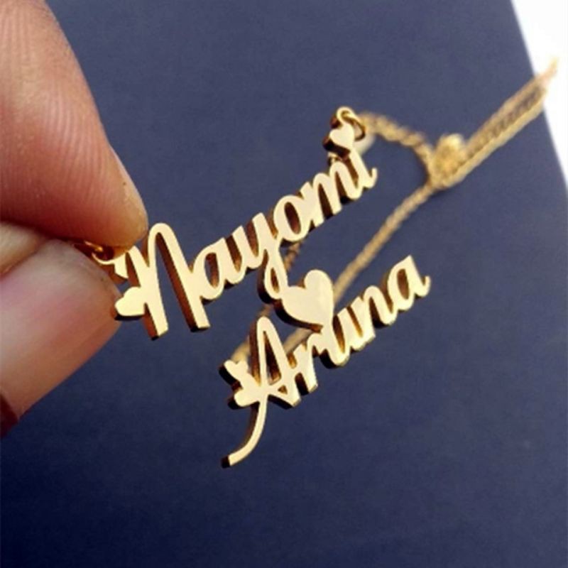 Liotin Ukir Kalung Nama Ikatan Cinta Lapis Emas 24k