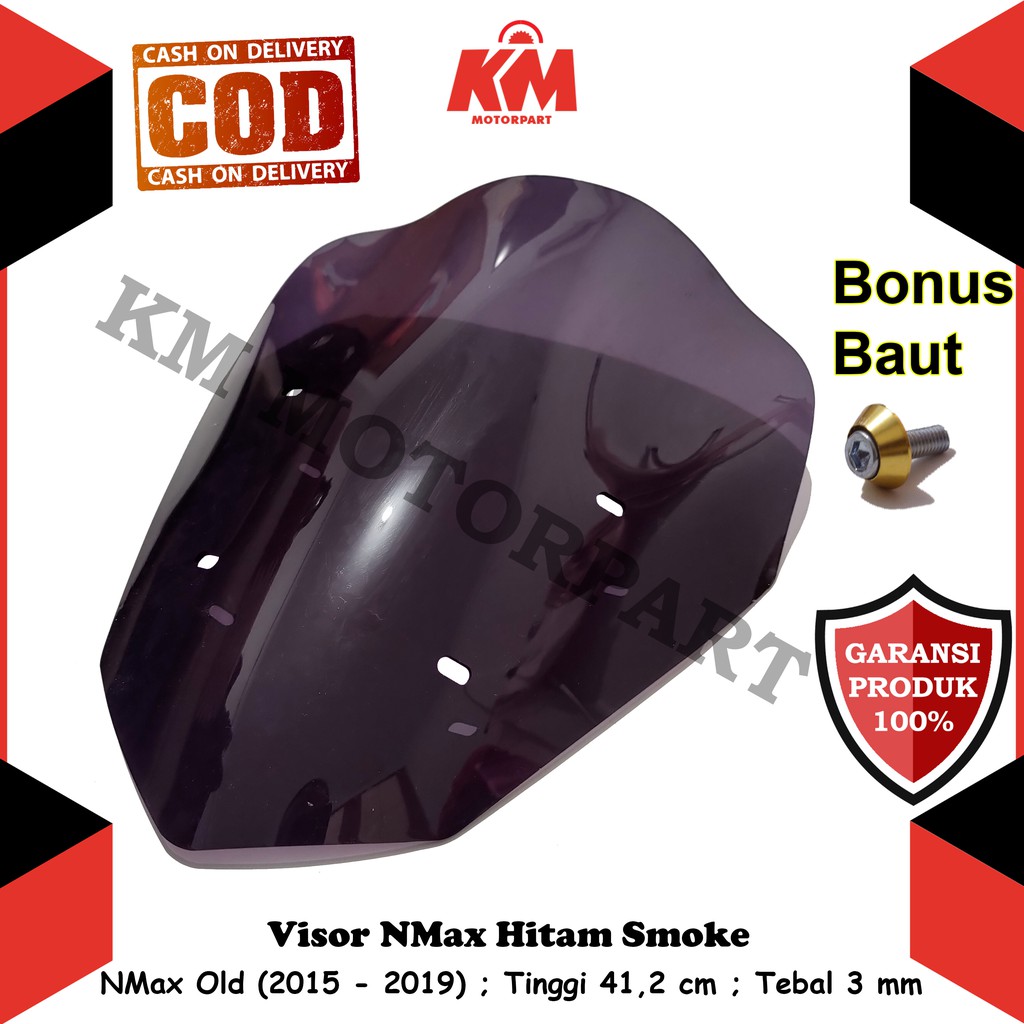 Visor Windshield Nmax Old Variasi 2015 2016 2017 2018 2019 Panjang 41,2 cm Tebal 3 mm N Max