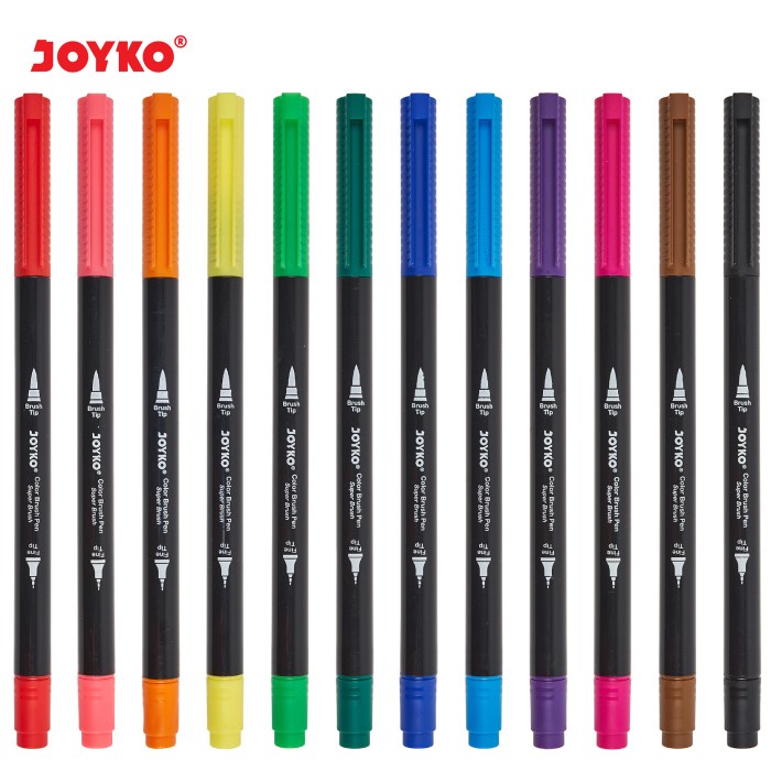 

TULIS-ALAT- COLOR BRUSH PEN PENA KUAS WARNA JOYKO CLP-13 12 WARNA COLOR -ALAT-TULIS.