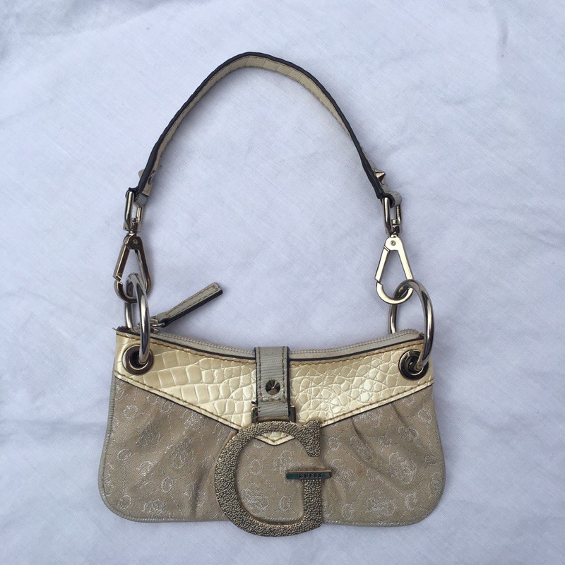Guess Cream/Broken White Mini Handbag/Shoulder Bag Preloved/Tas Guess