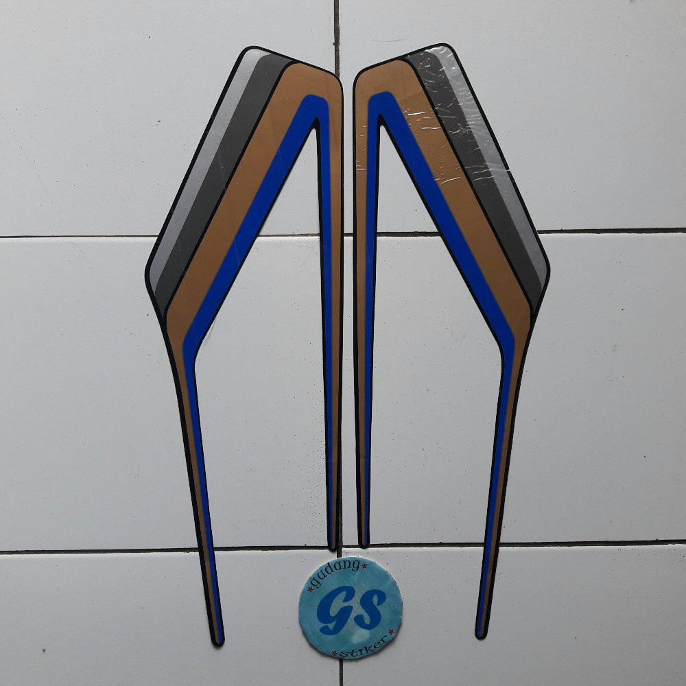 Variasi striping motor rx king 1990 biru