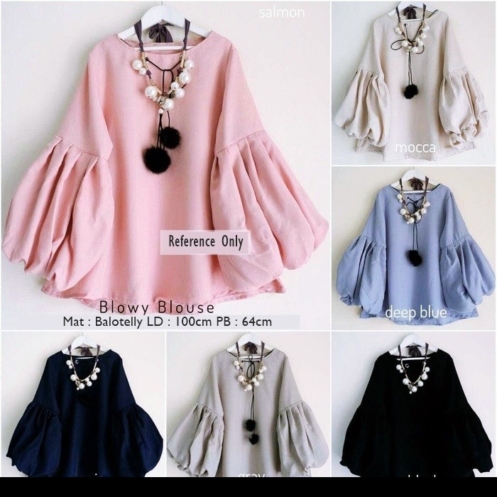 MURAH Blowy Blouse Grosir Cewek Basic Reguler
