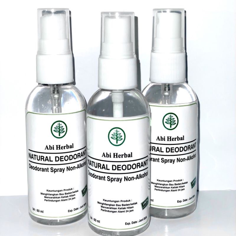 Deodorant Spray Tawas Cair Abi Herbal Non Alkohol 60ml