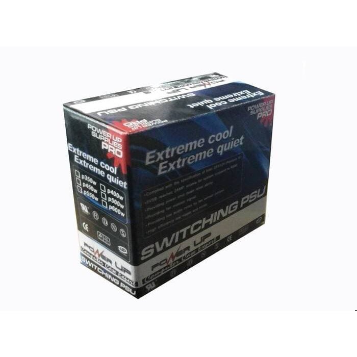 PowerUp Power Supply 500W PSU Atx Power Up 500 Watt