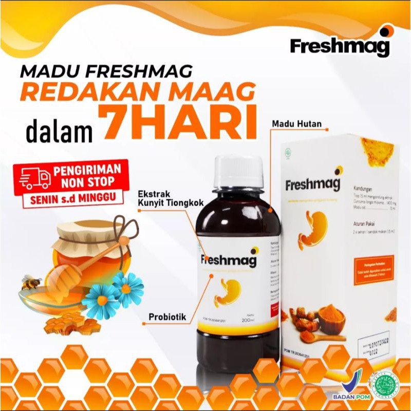 FRESHMAG Obat Mah Madu Herbal Alami Atasi Masalah Lambung GERD FRESMAG FRESH MAAG