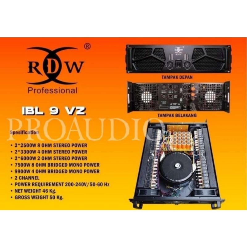 POWER AMPLIFIER RDW IBL9VZ IBL 9VZ 9 VZ CLASS GB TERBARU 2 CHANNEL