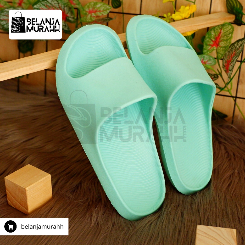 Sandal slop/ Sendal Selop / Wanita Polos warna warni Korean Style full Karet wanita