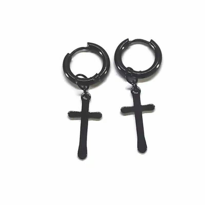 Anting Hoop Salib Panjang (1 pasang)