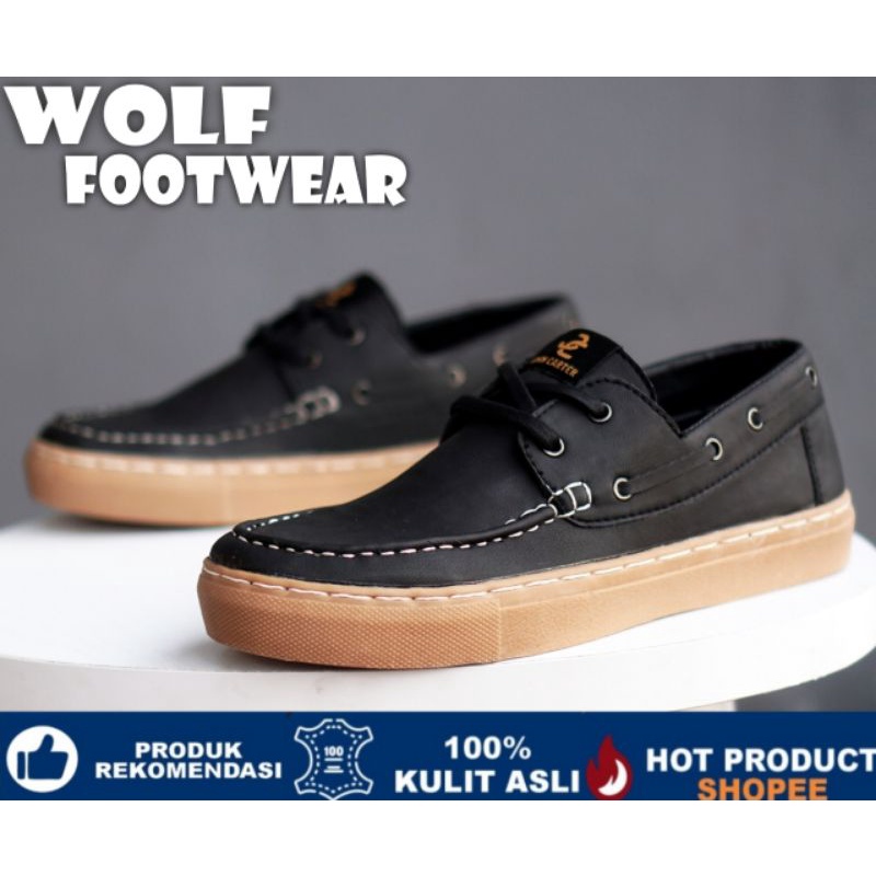 TERBARU 100% KULIT ASLI SNEAKERS PRIA KASUAL SPORTY JOHN CARTER JELLAL BROWN ORIGINAL CH1