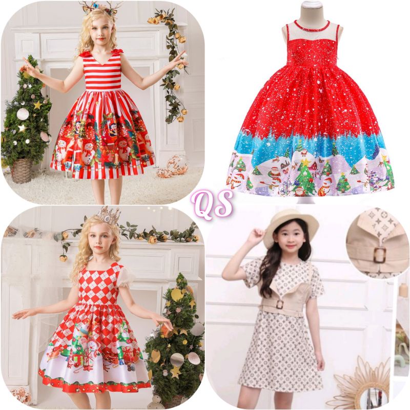 Dress Natal Xmas 2025 LV Impor Premium (1-8T)