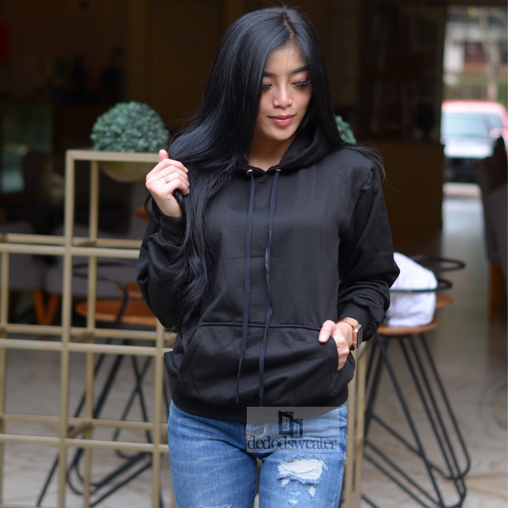 Sweater Wanita Sweater Polos Hodie Fleece