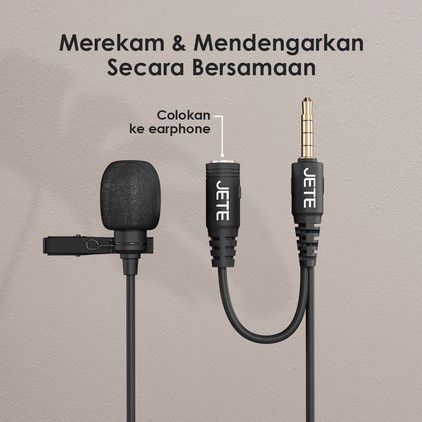 Microphone Audio Clip On JETE M2 Mikrofon Kabel - Garansi Resmi 2 Tahun Rusak Tukar Baru