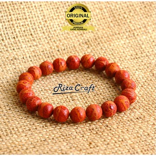  Gelang  Batu Akik Marjan  Merah Red Coral Asli  Alam Natural 