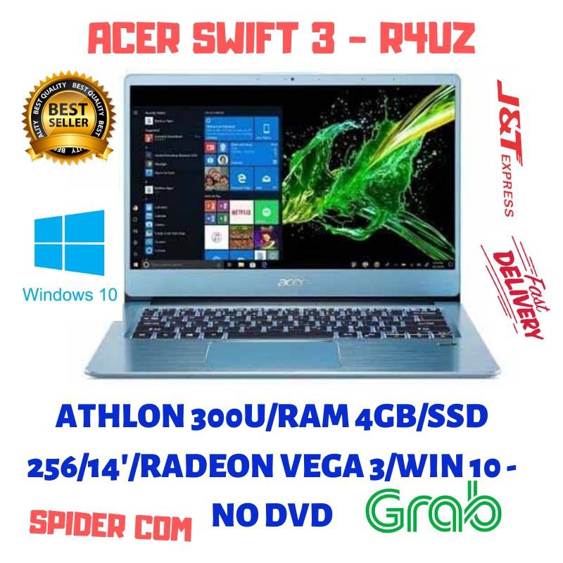 PROMO ACER Swift 3 SF314 R7AX AMD ATHLON 300U RAM 4GB SSD 256GB 14 FHD WIN10