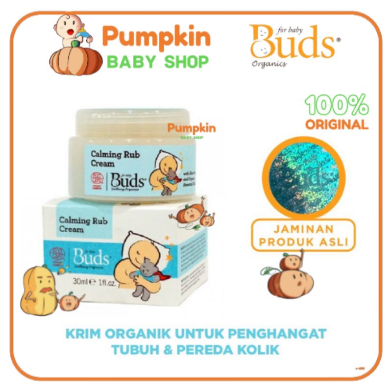 Buds Soothing Organics Baby Calming Rub Cream 30ml / 50ml