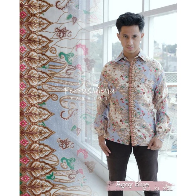 Hem batik pria lengan panjang / kemeja batik / kemeja cowok panjang / Hem panjang