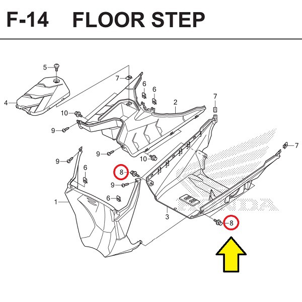 SALE  93404-0601200 BAUT 10 DEK LANTAI KANAN KIRI BOLT WASHER 6X12 HITAM BEAT SCOOPY SPACY VARIO