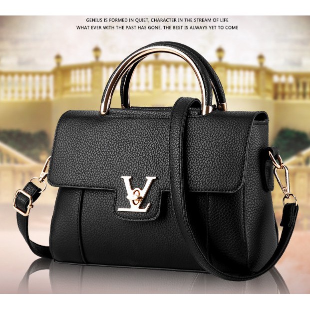 Tas Import Wanita - Top Handle Handbag LV Logo