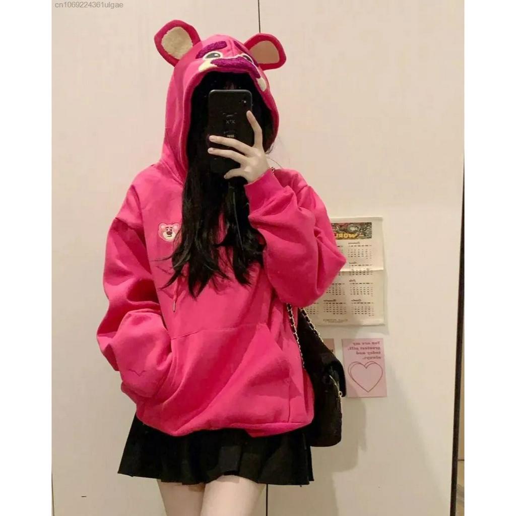 Sweater Hoodie Disney Lotso Cute High Quality Premium Size M L XL / Atasan Wanita 2023 Switer Hoodie Unisex Viral Sweter Hoodie Pria Wanita Korea Style Import Sweatshirt Wanita