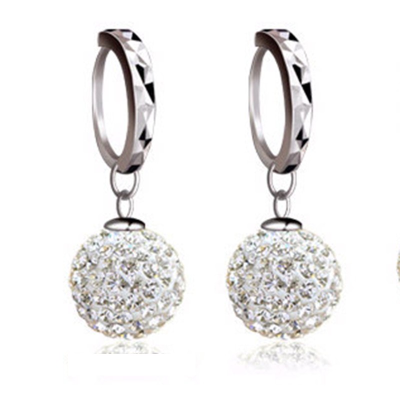 925 anting perak sterling anting-anting wanita dengan perhiasan fashion berlian-E