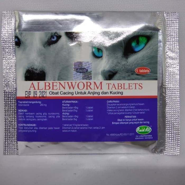 OBAT CACING ANJING ALBERNWORM TABLET