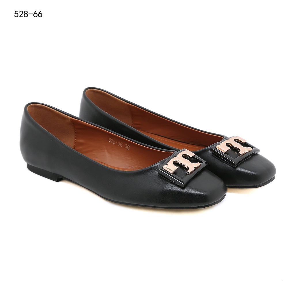 TB Leather &amp; Canvas Gigi Ballet Flat Shoes #528-66