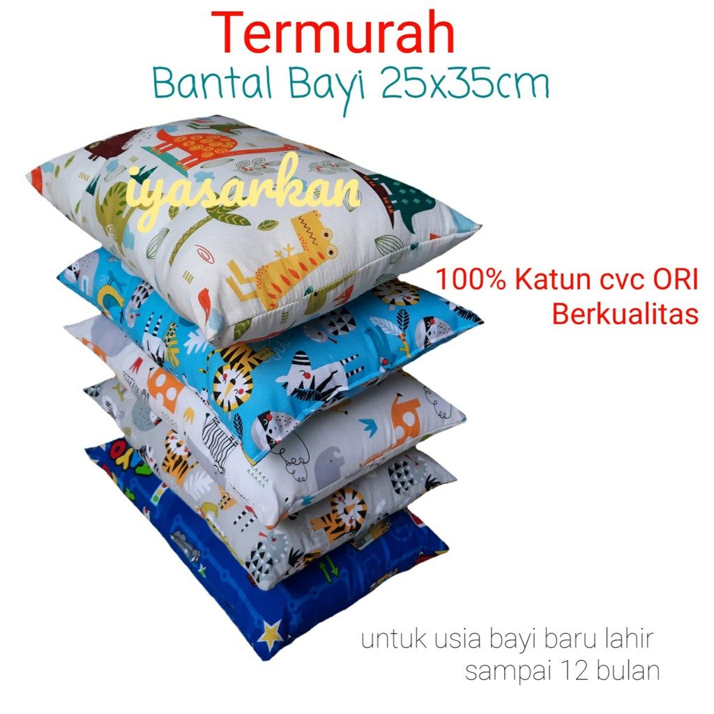  Bantal  Bayi  Motif Karakter Panjang 35 Cm Lebar 25 Cm Untuk  