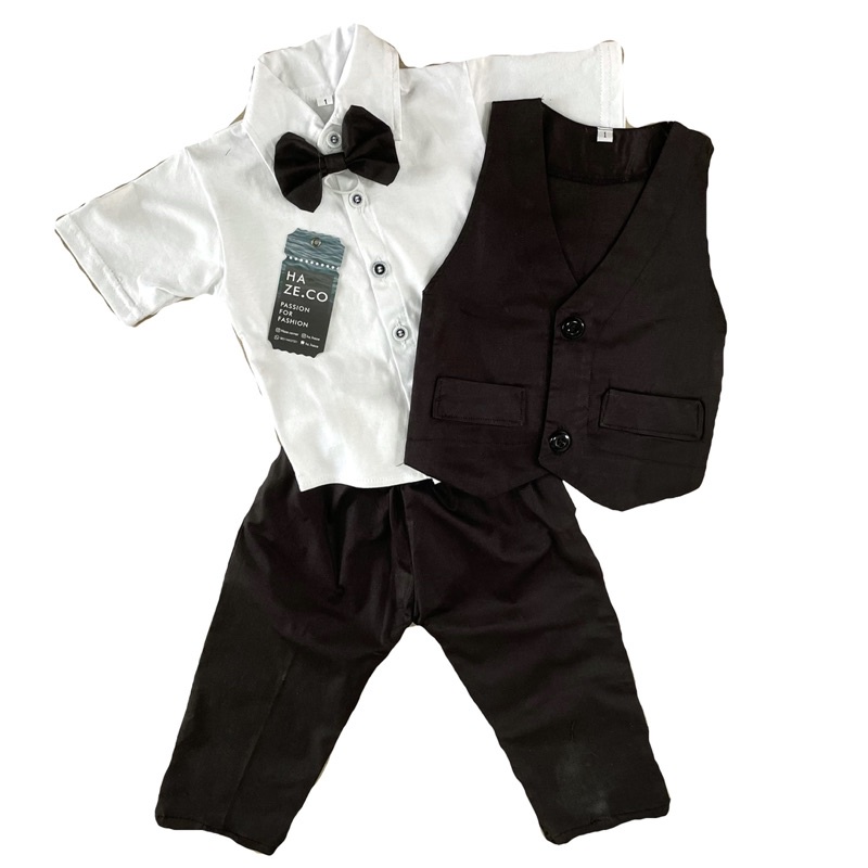 Setelan jas formal baju anak bayi 3 bulan - 5 tahun lucu murah rompi grosir pesta ulang cowok vest