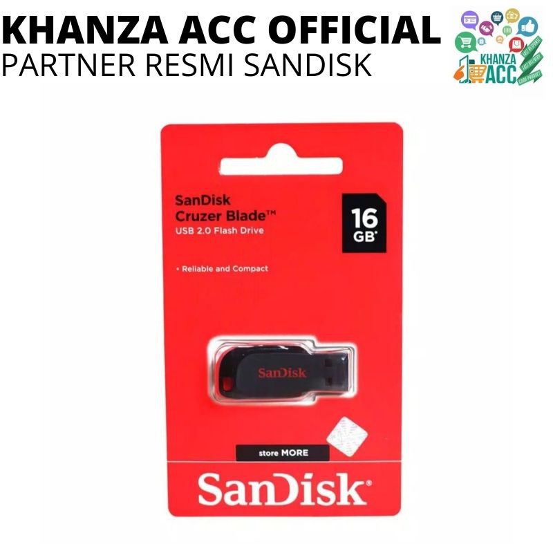 KHANZAACC FLASHDISK SANDISK CRUZER BLADE 16GB