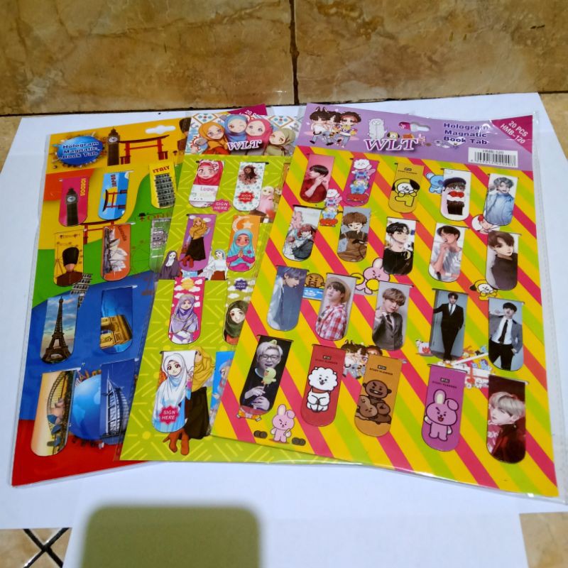 

magnetic bookmark / pembatas buku kertas magnet magnetik